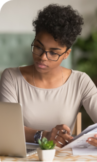 Girl with laptop